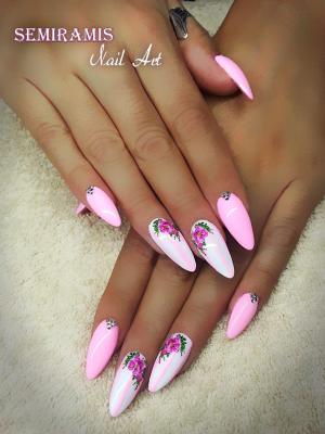 Nail Artist S Pictures Semiramis Nail Art Babyboomer Porcelanbol Acrylic Nail Pictures