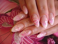 Akril virág,porci körmön