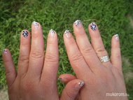 Best Nails - Fekete fehér ezüst tesóm saját körme