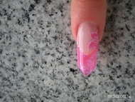 Porcelán épités akril virággal