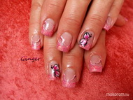 Csillámos porci akril pillangóval