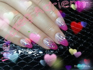 színes zselé és akril