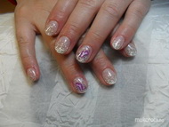  csillámos akril mintás