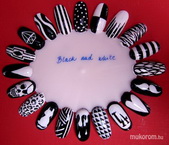 Fekete fehér díszek