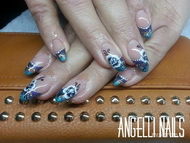 Akril díszítés virággal