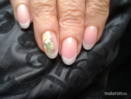 Zselé porcival akril díszítéssel