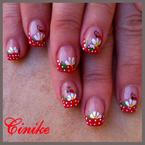 Zselés töltés akril díszítéssel