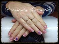 francia akril virág díszítéssel