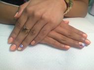 Best Nails - Cnd Salmon run és akril virág