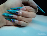 Zselés Stiletto akrillal