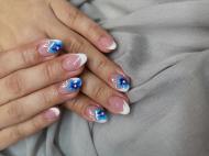 Best Nails - Kék virágos 
