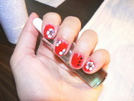 dögös vörös akrillal