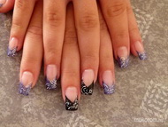 zselé akril mintával