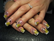 színes zselé virág+akril