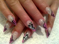 akrill csillámos alapon