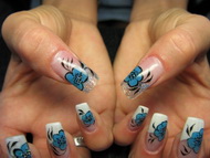 színes zselé virág+ akril