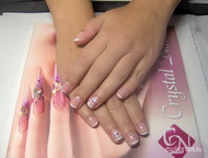 Gel lac akril mintával kövekkel