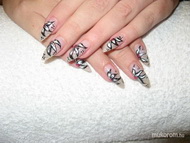 Szórt csillámos akril virág