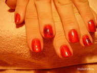 Gél lakk akril rózsával