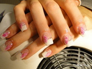 Francia akril díszítéssel