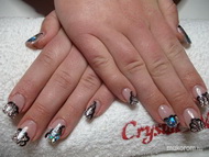 kék virág és csipke