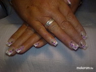 Best Nails - Füredi Adrienn munkája rózsaszín virágok
