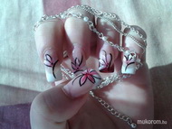 Best Nails - rózsaszín virágok