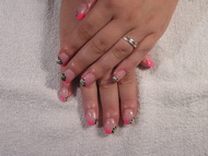 francia köröm minta