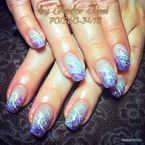 Kék lila csillámos