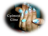 nyárra: türkiz gyöngyházzal és fehér