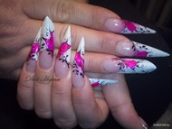 csillámmal és kagylóval