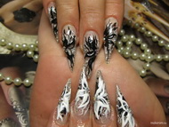 3D virágokkal és kavicsokkal 