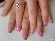 csillám francia gumi dísszel