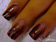 gyöngytyúktollas műköröm