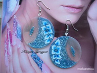 Kék fülbevaló zseléből