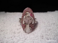 Nici Baris gyűrű akrillal festve