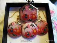 Matyó mintás ékszerszett