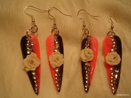 fülbevalók rózsákkal