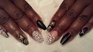 Negative space black and gold