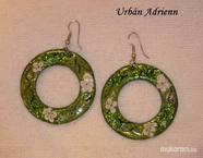 zöld karika fülbevaló
