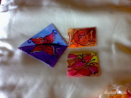 porcelán akvarel diszitéssel