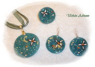 türkisz zöld ékszer szett