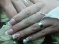 esküvői francia porcelán virágokkal