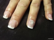 Best Nails - ezüst virággal