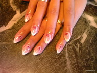 Best Nails - Piros szálas csillámmal