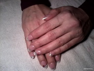 Best Nails - francia köröm kis ezüsttel