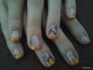 Best Nails - narancssárga francia