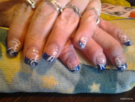 Best Nails - kék francia