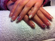 Francia akril pillangóval