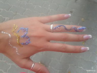 francia csillámos díszítéssel